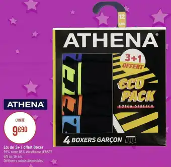 Géant Casino Athena lot de 3+1 offert boxer offre