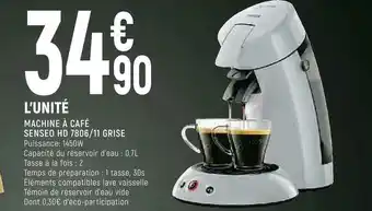 Petit Casino Senseo machine à café hd 7806/11 grise offre