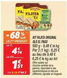 Netto Old el paso - kit fajita original offre