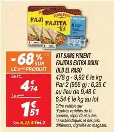 Netto Old el paso - kit sans piment fajitas extra doux offre