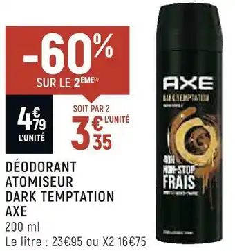 Axe déodorant atomiseur dark temptation