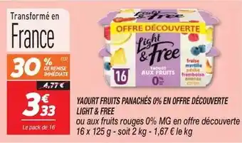 Netto Yaourt fruits panachés 0% en offre découverte offre