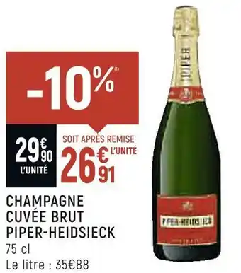 Vival Piper-heidsieck champagne cuvée brut offre
