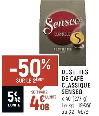 Senseo dosettes de café classique
