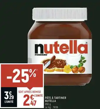 Vival Nutella pâte à tartiner offre