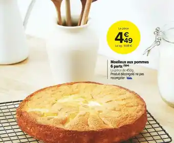 Carrefour Market Moelleux aux pommes 6 parts offre