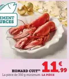 Hyper U Homard cuit offre