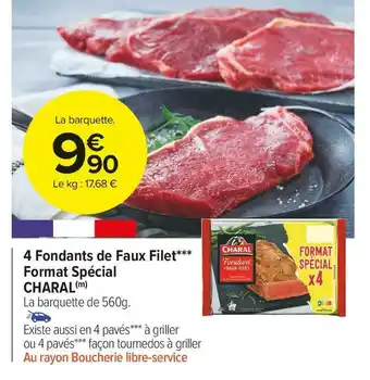 Carrefour Market Charal 4 fondants de faux filet format spécial offre