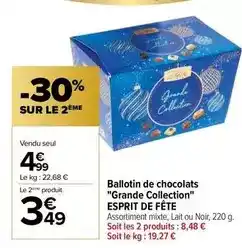 Carrefour Ballotin de chocolats grande collection offre