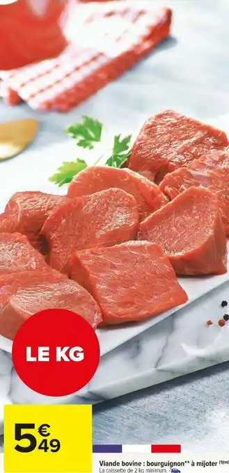 Carrefour Market Viande bovine : bourguignon à mijoter offre