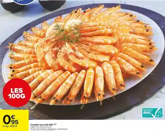 Carrefour Market Crevette rose cuite asc offre