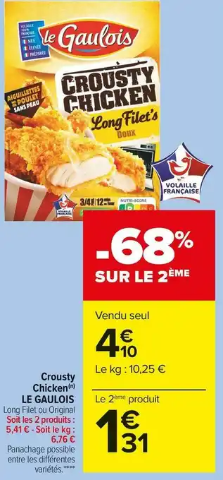 Carrefour Market Le gaulois crousty chicken offre