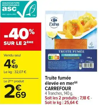 Carrefour Market Carrefour truite fumée élevée en mer offre