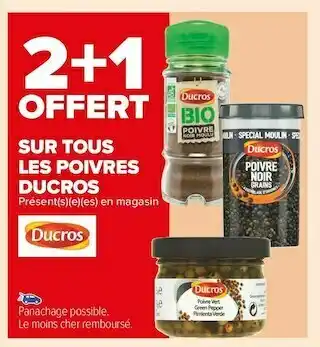 Carrefour Market Ducros bon plan sur tous les poivres ducros offre