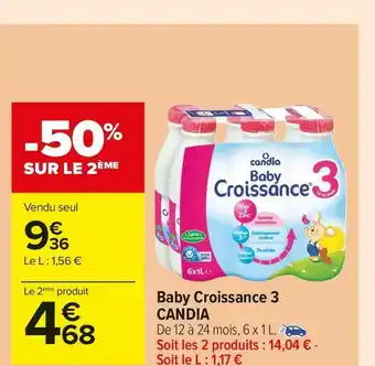 Carrefour Market Candia baby croissance 3 offre