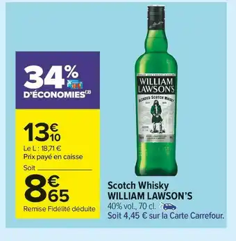Carrefour Market William lawson scotch whisky offre