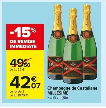 Carrefour Market Millésimé champagne de castellane offre