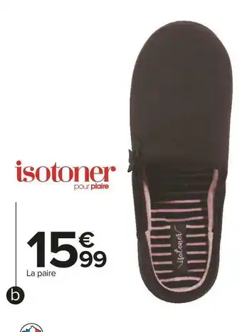 Isotoner pantoufle femme
