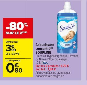 Carrefour Market Soupline adoucissant concentré offre