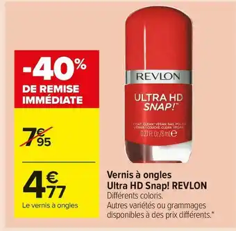Carrefour Market Revlon vernis à ongles ultra hd snap! offre