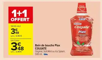 Carrefour Market Colgate bain de bouche plax offre