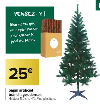 Carrefour Market Sapin artificiel branchages denses offre