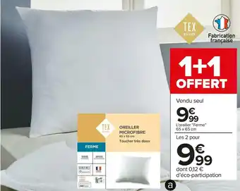 Carrefour Market Oreiller «microfibre» offre