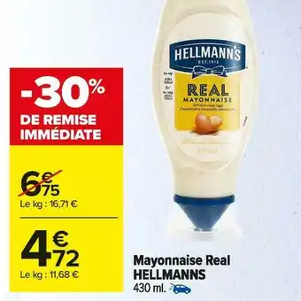 Carrefour Market Hellmanns mayonnaise real offre