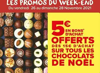 Carrefour Market Bon plan sur tous les chocolats de noel offre