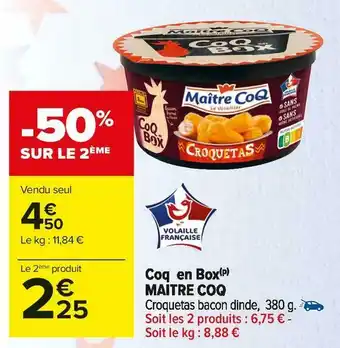 Carrefour Market Maitre coq coq en box offre