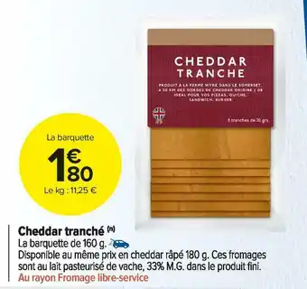 Carrefour Market Cheddar tranché offre