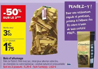 Carrefour Market Bois d’allumage offre