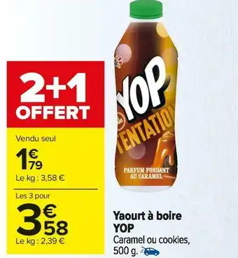 Carrefour Market Yoplait yaourt à boire yop offre