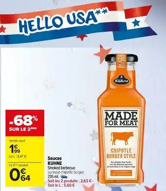 Carrefour Market Kuhne sauces offre