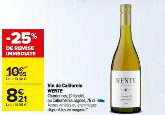 Wente vin de californie