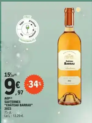 E.Leclerc Aop sauternes offre