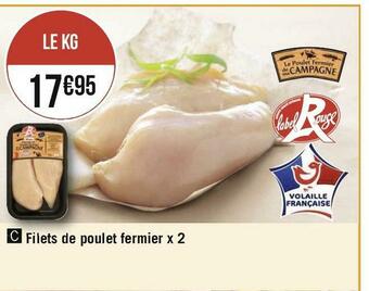 Géant Casino Filets de poulet fermier x 2 offre