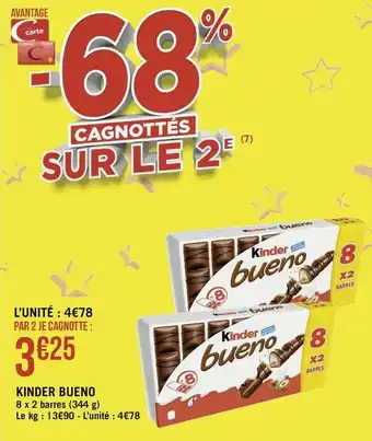 Géant Casino Ferrero kinder bueno offre