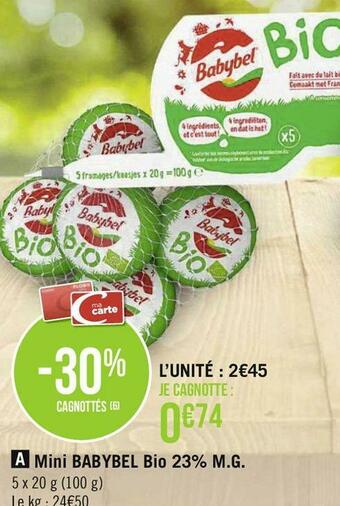 Babybel mini babybel bio 23% m.g.