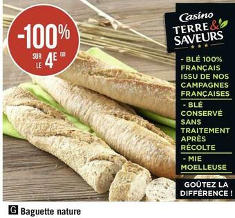 Géant Casino Baguette nature offre