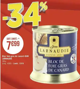 Jean larnaudie bloc foie gras de canard