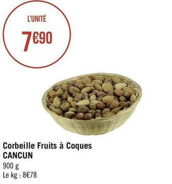 Cancun corbeille fruits à coques