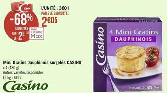 Géant Casino Casino mini gratins dauphinois surgelés offre