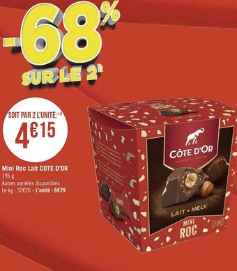 Géant Casino Ote d’or mini roc lait offre