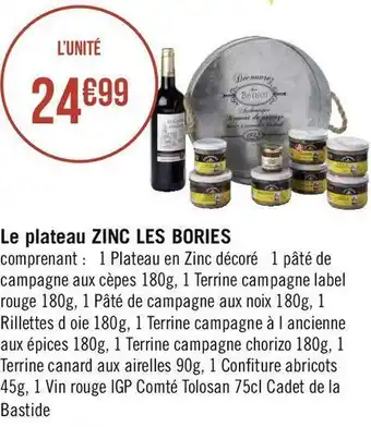 Géant Casino Le plateau zinc les bories offre