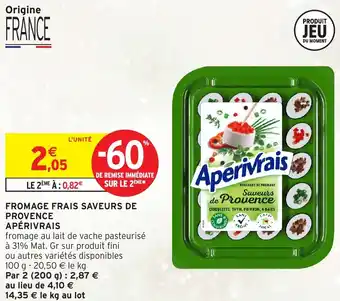 Intermarché APÉRIVRAIS Fromage frais saveurs de provence offre