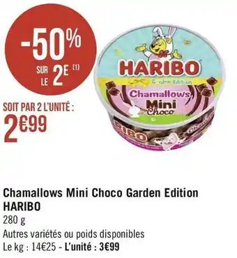 Géant Casino Haribo chamallows mini choco garden edition offre