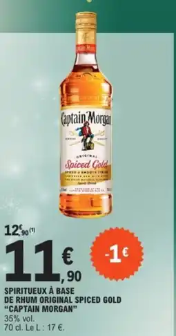 E.Leclerc "CAPTAIN MORGAN” Spiritueux à base de rhum original spiced gold offre