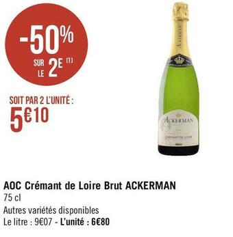 Géant Casino Ackerman aoc crémant de loire brut offre