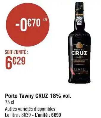 Cruz porto tawny cruz 18% vol.